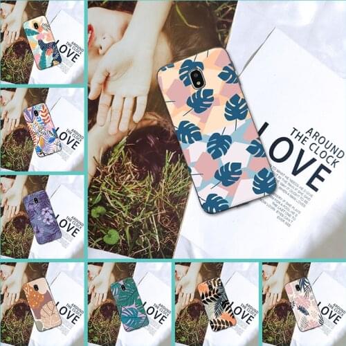 Flower Leaf Phone Case Silicone For Samsung Galaxy J2 J5 J7 Prime J4 J6 J8 Plus 2018 J3 J5 J7 2015 2016 2017 Soft Back Cover