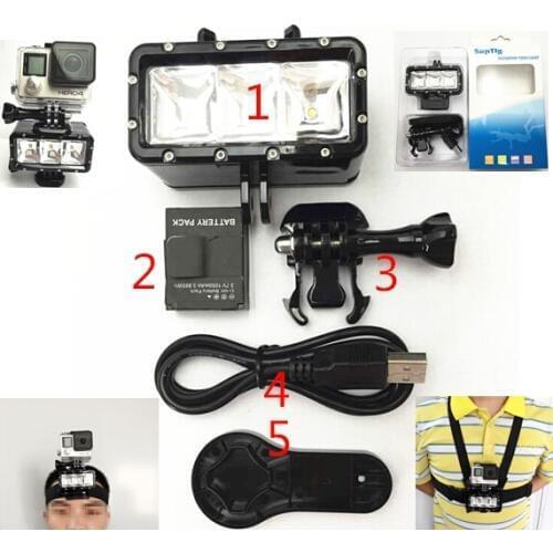 Underwater Fill Light LED Light Lamp Flashlight Diving For Gopro Hero 9 8 7 5 session SJ4000 SJ8/9/10 Xiaomi yi 4k Mijia EKEN H9