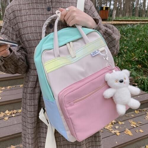 Girls Large Capacity School Backpacks for Teens Waterproof Nylon Women Backpack Korean 0School Bags 2021 Bookbag Kawaii 50