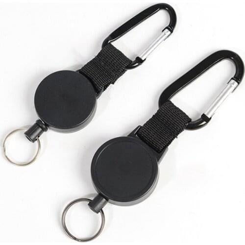 Retractable Key Chain, Heavy Duty Self Retracting Badge Holder Reel with Belt Clip Key Chain Holder Wire Cord