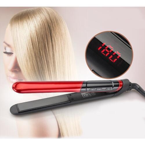 2 In 1 Hair Straightener Curler Hair Flat Iron Negative Ion Ceramic Coating Straighting Curling LCD Display Hair Beauty Care