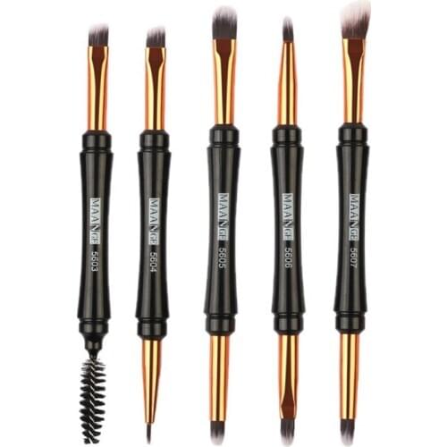 1pcs Dual Double-ended Eyebrow Brush Eyeshadow Eyelashes Eyeliner Concealer Lip Cosmetics Eyes Makeup Tools Cosmetic Brush