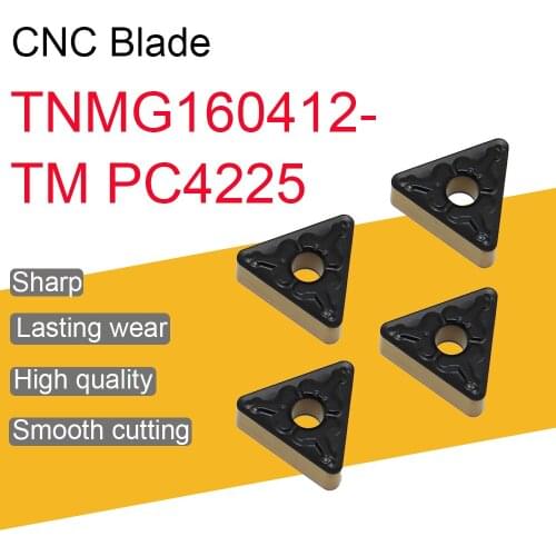 10PCS TNMG160412-TM PC4225 Carbide Inserts External Turning High Quality TNMG16 Blade CNC Lathe Tools Accessories