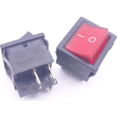 2PCS KCD5 Rocker Switch 6A 250V / 10A 125V 220V Light 21 x 24mm Panel 4pins 6pins 2 position(ON-OFF) 3 Position(ON-OFF-ON)