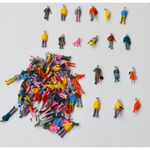 200pcs 1:150 Scale Train Building People Painted Model Train Passenger People Figures