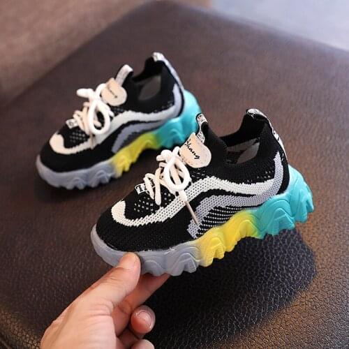 2021 Girls' Shoes Boys Casual Sports Shoes Toddlers Baby Sports Shoes Breathable Sports Shoes Non-slip Size 21-30