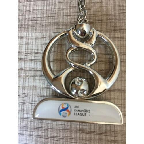 Top quality alloy Asia league champions trophy keychain keyring Soccer Souvenirs Award Free Engraving christmas decoration