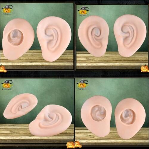 2Pcs/Pair Halloween Fake Giant Jumbo Big Round Ears Party Props Cosplay Costume Accessories Stage Performance Prosthetics Kit