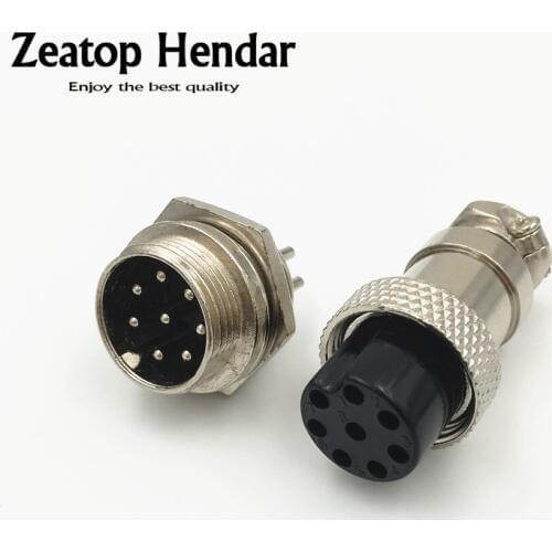 5 Set GX16 8 Pin XLR 16mm Male & Female Adapter Chassis Mount Socket Plug Aviation Plug Interface Connector
