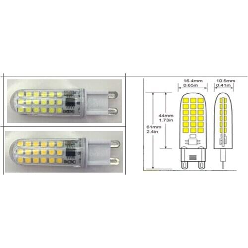50pcs/100pcs Led Bulb 5w PC cover G9 led candle Light 36 LED SMD2835 Crystal Chandelier Spotlight led light 220v 230V 240V