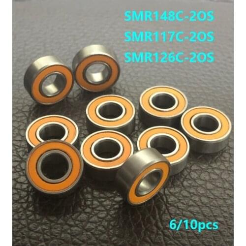 6/10pcs SMR148C-2OS SMR117C-2OS SMR126C-2OS ABEC-7 Stainless Steel hybrid Si3N4 ceramic ball bearings fishing reel