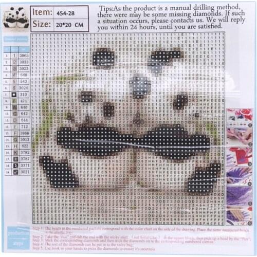 Diamond Painting Embroidery Cross Full Square/Round Cute Panda Eating Bamboo 3D Daimond Painting Home Decoration