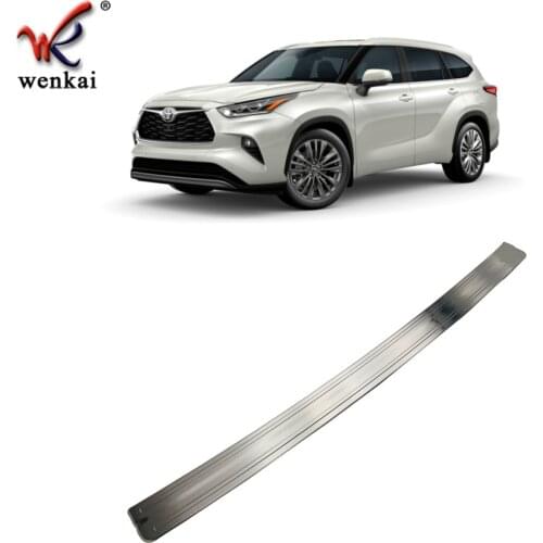 Car Accessories Styling For 2021 2022 Toyota Highlander Rear Bumper Plate Door Sills Trunk Trim Stainless Steel