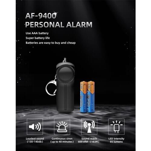 Safe Personal Handy Anti-pervert Alarm with LED Light, Practical Self-defense Keychain Emergency Attack Safety Security Alarm