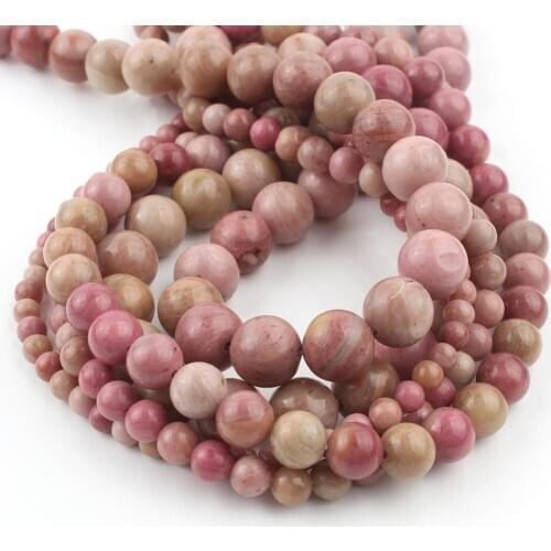 AA Natural Stone Red Rhodonite Beads Loose Spacer Beads For Jewelry Making DIY Bracelet Necklace Accessories 15" 4 6 8 10 12mm