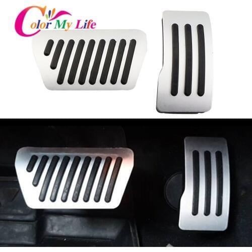 Color My Life AT Car Gas Pedal Brake Pedals Cover for Mitsubishi Lancer Outlander ASX Pajero Eclipse Grandis FORTIS Zinger Parts