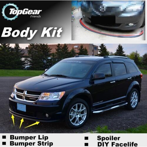 Bumper Lip Deflector Lips For Fiat Freemont Front Spoiler Skirt For TG Friends to Car View Tuning / Body Kit / Strip