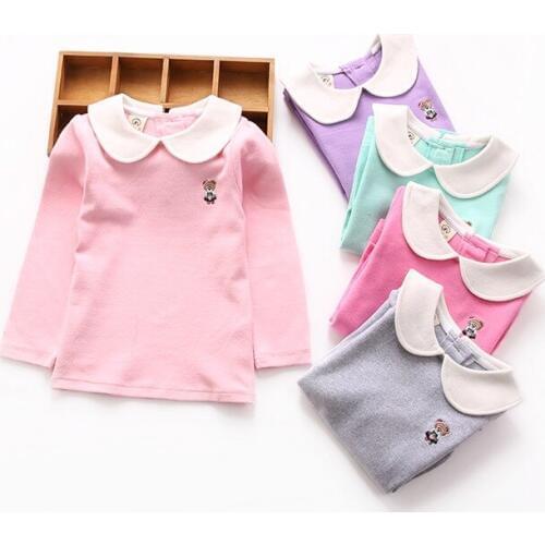 Girls Spring Autumn Thick Blouses Kids Cotton Outerwear Childrens Clothing