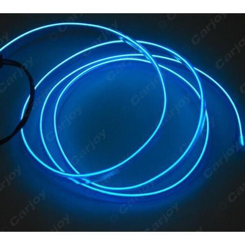 Red 5m Flexible Moulding EL Neon Glow Lighting Rope Strip with fin for Car Decoration #CA4635