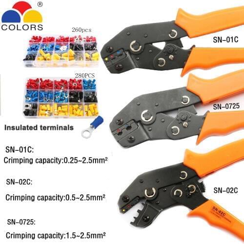 SN-01C SN-02C SN-0725 MINI EUROP STYLE crimping tool crimping plier 0.25-2.5mm2 multi tool tools hands