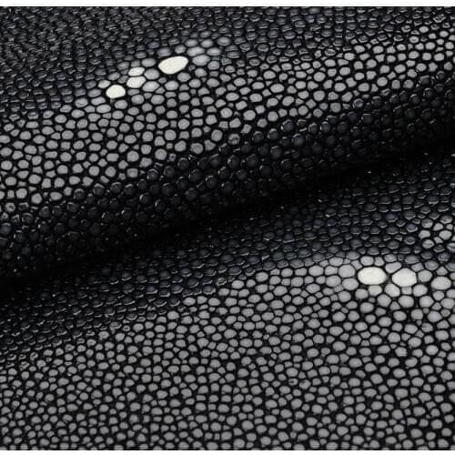 Genuine Stingray Skin Leather Hide Pelt Black 4 inch 5 inch 6 inch