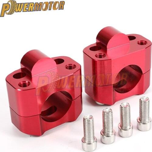 Motorcycle Universal 1/8" CNC Aluminum Handlebar Risers 28mm Adjustable Fat Bar Clamps for Honda Yamaha Kawasaki Ducati