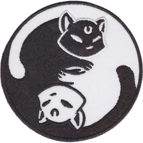 New trend patch Satanic Black Cat Moon Halloween Witchcraft Evil Sew On Patch Iron