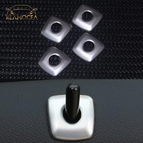 Reamocea 4x Stainless Steel Silver Car Interior Door Lock Pins Cover Trim Sticker Fit For BMW 3 Series G28 G20 2020 Decoration