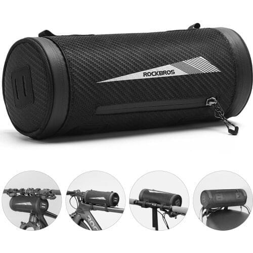 Bike Handlebar Bag Waterproof Cycling Front Storage Bag Mobile Phone Holder Front Frame Tube Pouch Multifunctional Bicycle Bag