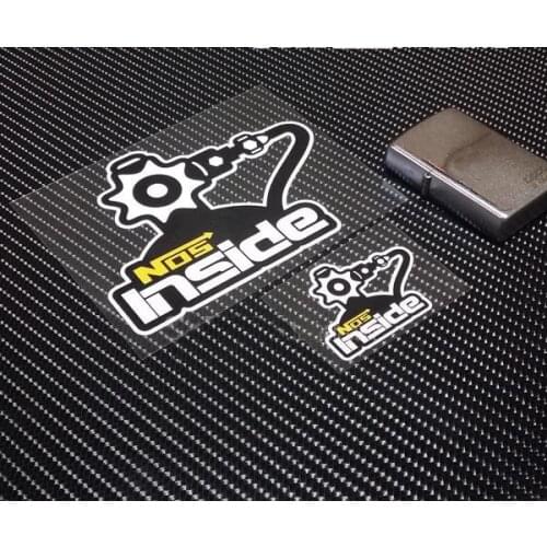 Reflective Warning NOS Nitrous Oxide Systems Stickers NOS Inside Car Sticker Tuning Racing Decal Vinyl For Vans