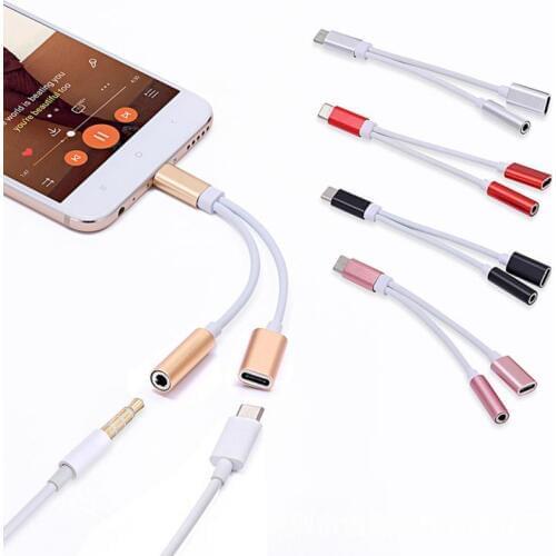 USB Type-C To 3.5mm Jack AUX Headphone Audio Splitter Converter Adapter Cable High Speed Certified Cell Phone Music Accessories