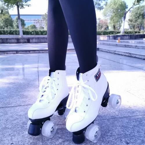 Adult 4-Wheel Double Row Wheel Skates Row Skates Roller Skates Flash Skates Patines De4 ruedas