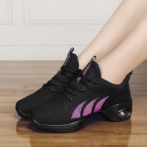 Dancing Shoes Women Breathable Cushioning Jazz Sneakers Lightweight Sport Feature Modern Dance Shoes Girls Practice Sneakers