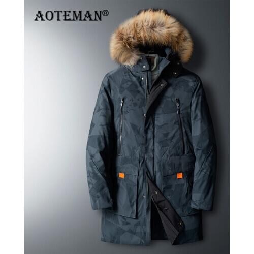 Winter Parkas Jacket Men Warm Thick Long Coat Overall Windproof Fur Coat Hooded Outwear Windbreaker Male Clothing Jackets LM381