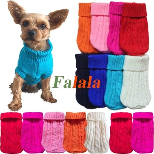Dog Winter Clothes Knitted Pet Clothes For Small Medium Dogs Chihuahua Puppy Pet Sweater Yorkshire Pure Dog Sweater Ropa Perro