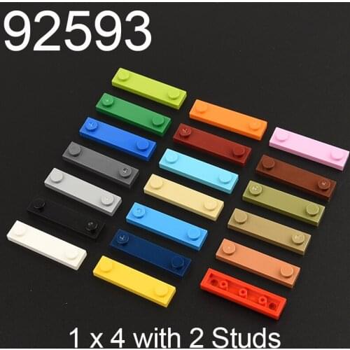 10PCS 92593 Plate Special 1 x 4 with 2 Studs Building block accessories parts MOC DIY Education Build Toys Brick