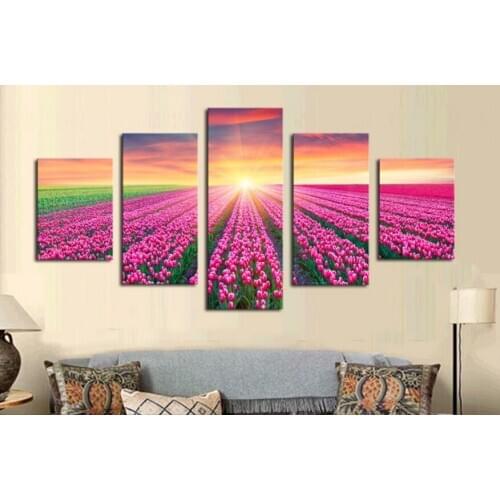 2017 Rushed Unframed 5 Panels Modern Roses Hd Picture Canvas Print Painting Wall Art For Decor Home Decoration Cheap Artwork