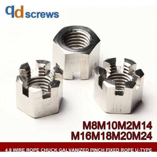 304 M8M10M12M14M16M18M20M24 type 1 hexagon Slotted And Castle Nuts GB6178