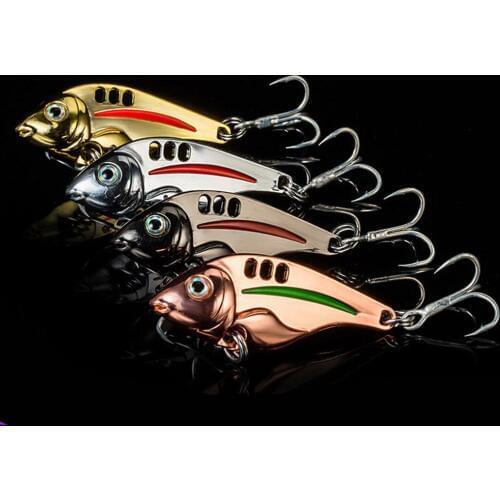 5cm 20g 3 Holes Metal 3D Eyes Simulation Fish Fishing Bait Hard Lure with Hooks