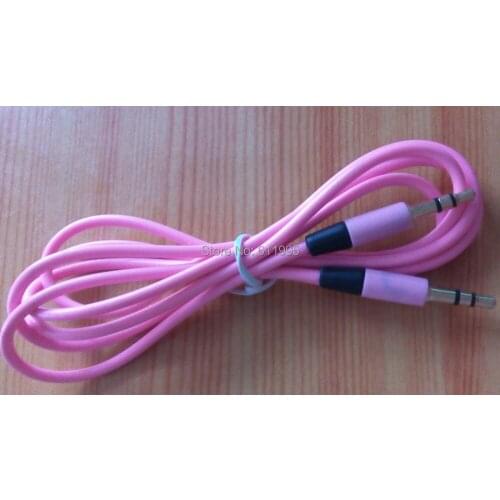 500pcs/lot colorful 3.5mm Male to Male Stereo Audio Jack AUX Cable for iPhone iPod ,MP3 ,PC, Speaker, Cell Phone Accessory
