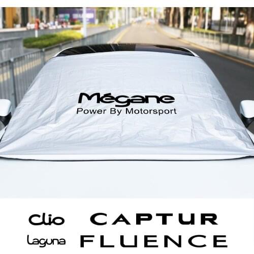 Car Sun Shades Windshield Sunshade Winter Snow Cover For Renault Captur Clio Zoe Koleos Megane Kadjar Scenic Auto Accessories