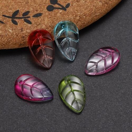 Retro 11X18mm Leaf Czech Glass Beads for Jewelry Making Kralen Crystal Lampwork Beads DIY Earrings Bracelet Jewelry Accessories
