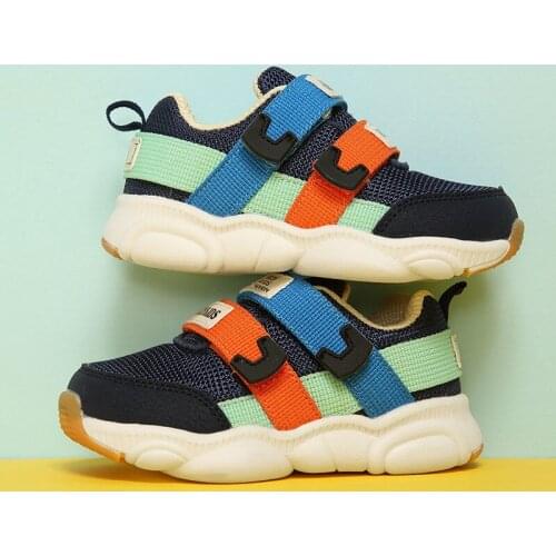 Kids Baby Toddler Shoes Function Stable Shoes Lightweight Cushioning Color Matching Baby Sneakers Breathable Boys Mesh Shoes