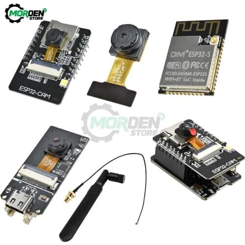 ESP32S ESP32-CAM WiFi Bluetooth Development Board Wi-Fi ESP32-S I2C SPI Serial Wireless Module + OV2640 Camera Module 2.0MP