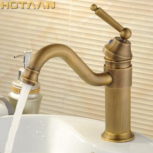 Hot selling,Free shipping Antique Brass basin faucet, bathroom faucet ,basin mixer , basin tap torneira YT-5046