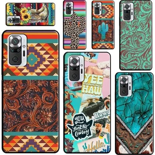 Western Cowgirl Cowboy Boho Aesthetic Soft Case For Xiaomi Redmi Note 10 8 9 Pro 8T 9S Phone Cover For Redmi 9 9A 9C 9T 8A K40