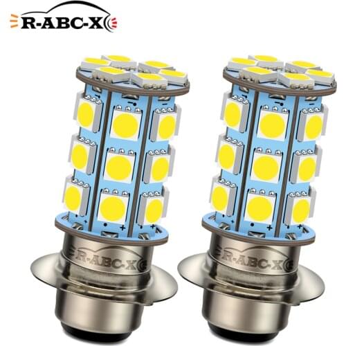 2pcs 6V 12V 4300K 6000K P15D H6M ATV Motorcycle 5050 27LED Headlight Bulb For Suzuki Eiger 400 King Quad 300 700 Vinson 500 Z400