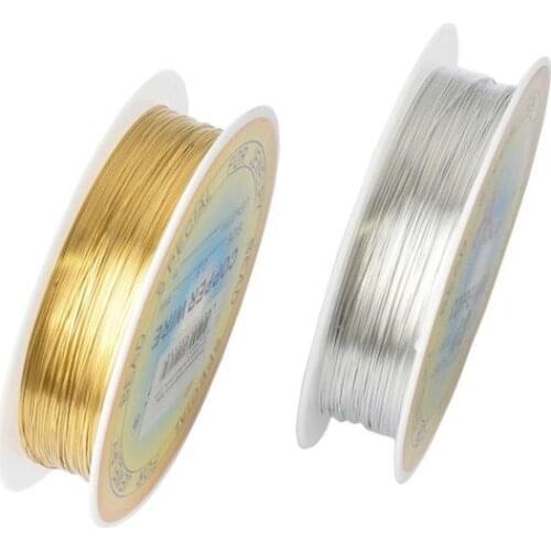 0.2-1mm Gold Silver Plated Cord String Thread Wire High-quality New Hot Sale Wire For DIY Beads Jewelry Making