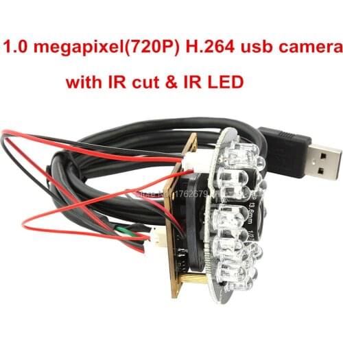 Night vision Microphone cmos H.264 30fps 1280*720 24pcs IR LED usb hd camera module 720p