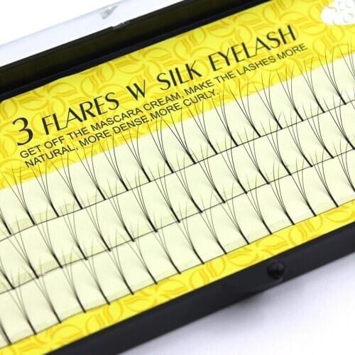 3D Fans Lashes 75 Bundles/box Faux Mink Individual Cluster Eyelash Premade Volume Eyelash Extensions